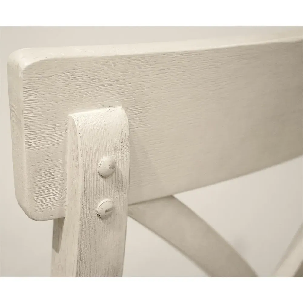 Aileen Dining Chair - Weathered White, Hardwood