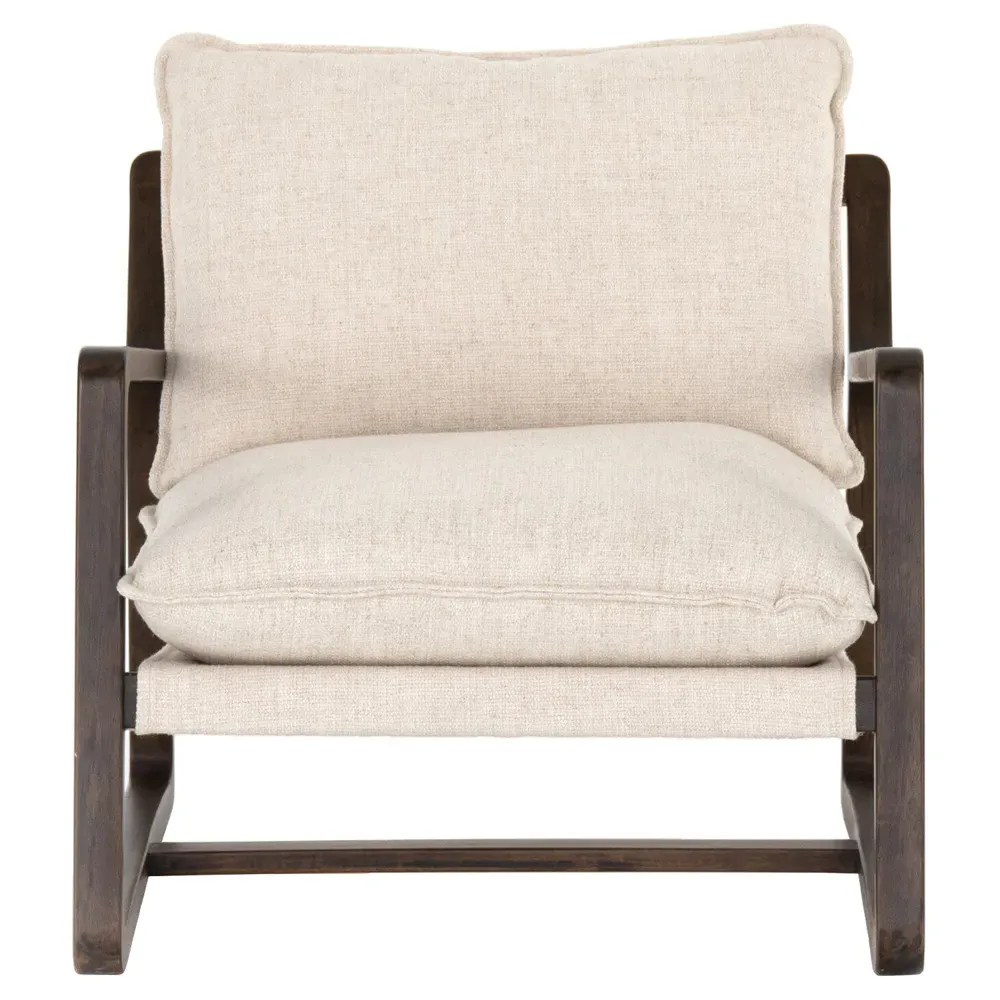 Ailyn Upholstered Arm Chair - Cream, Parawood image