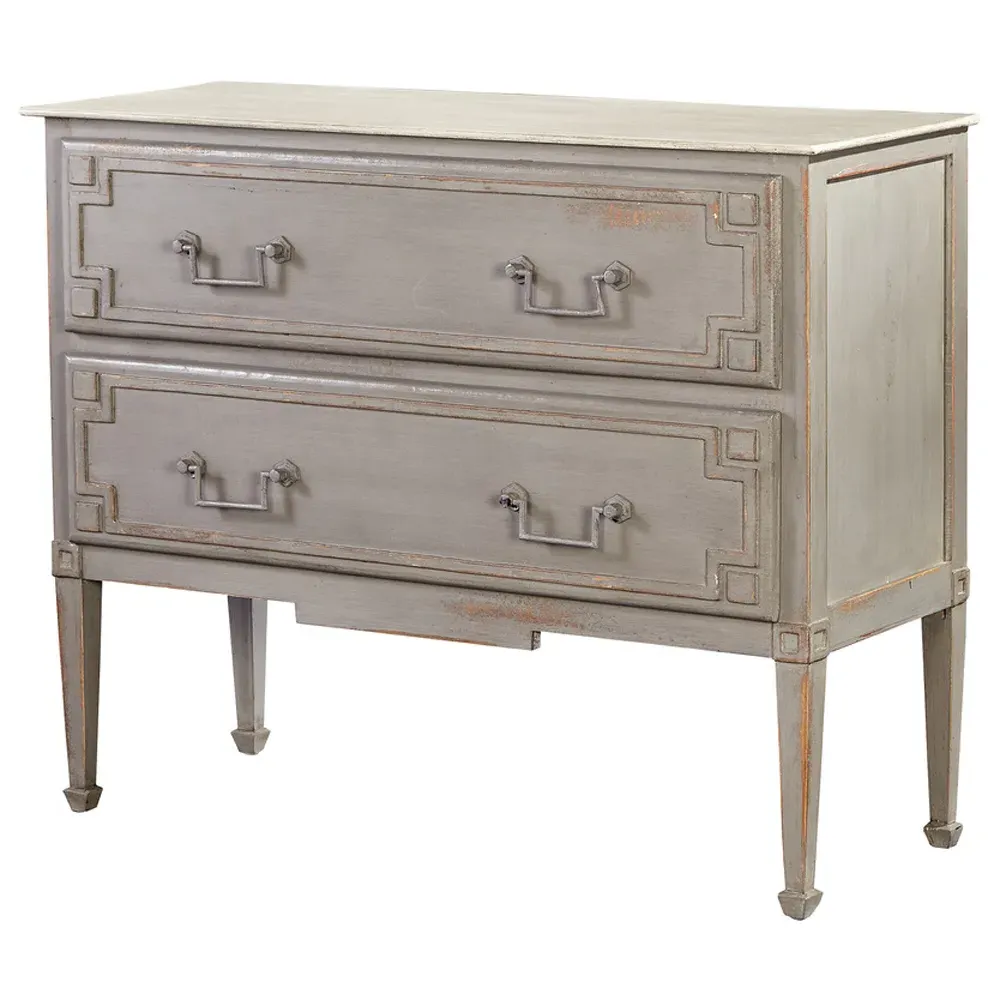 Ainhoa 2 Drawer Bachelor Chest - Grey, Mahogany image