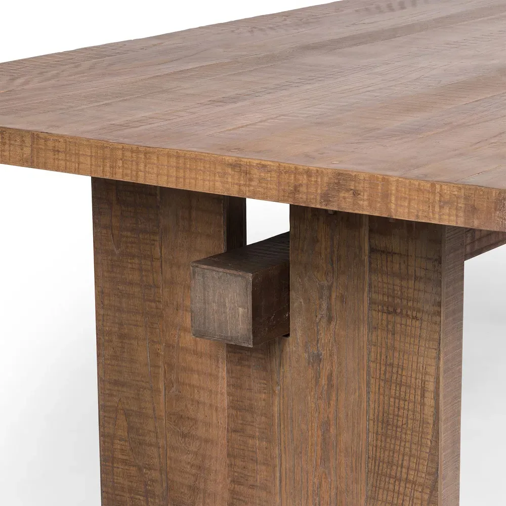 Aisha Rectangular Dining Table - Brown, Reclaimed Wood