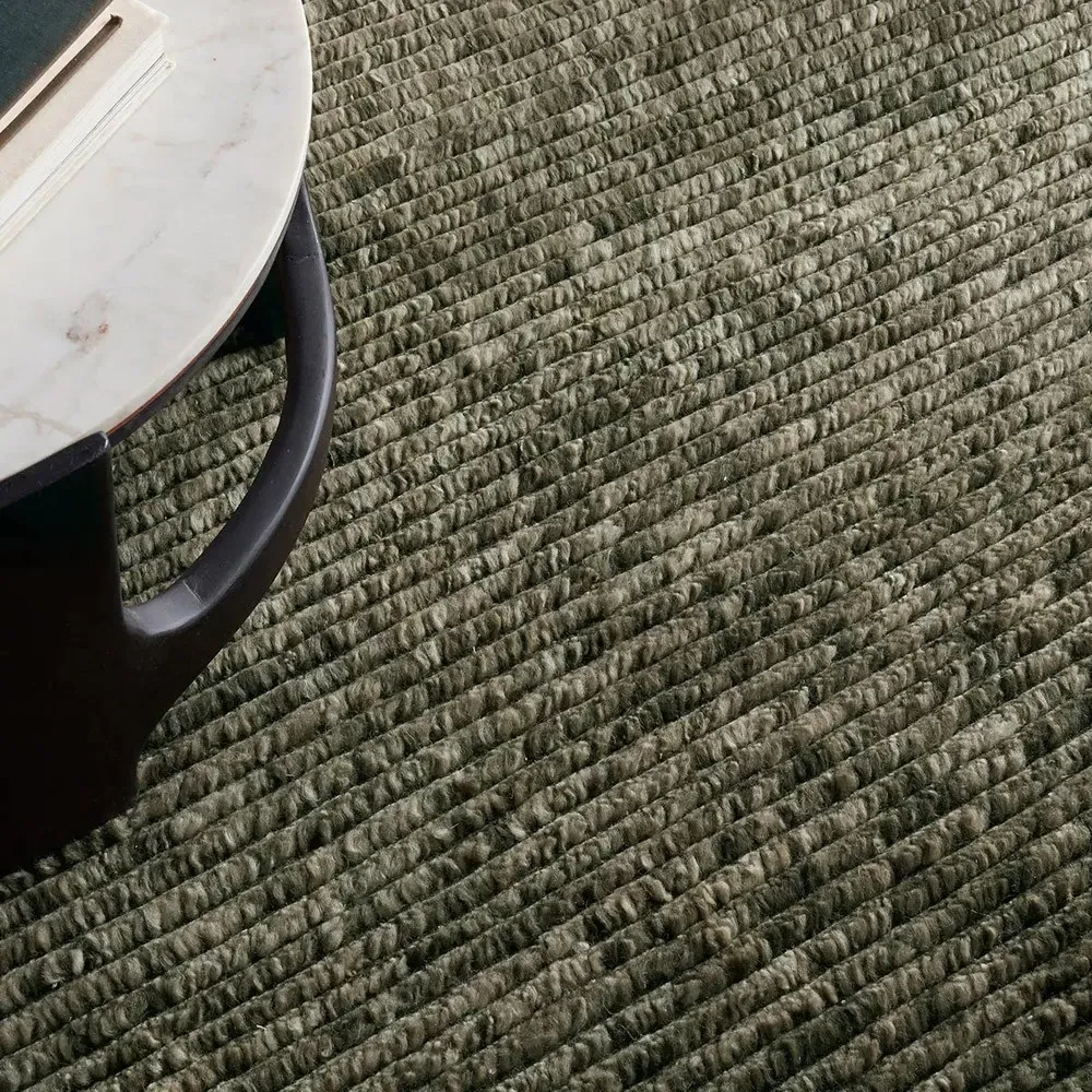 Aisla Hand Knotted Rug 9'x12' - Green, Wool