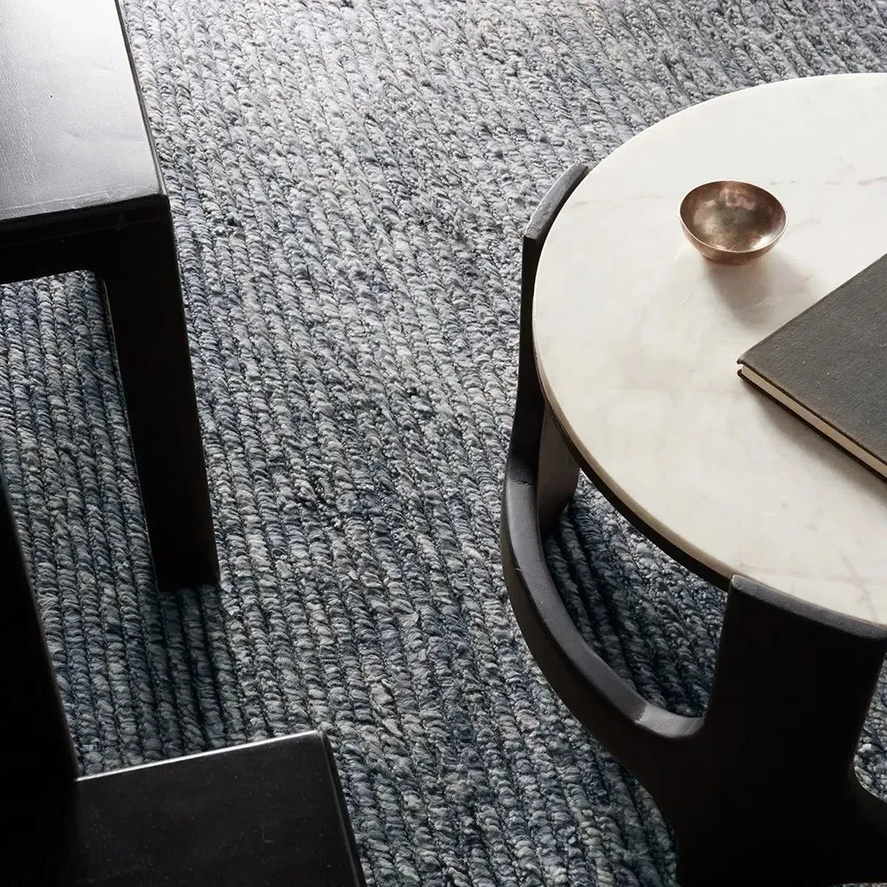 Aisla Hand Knotted Rug - Blue, Wool