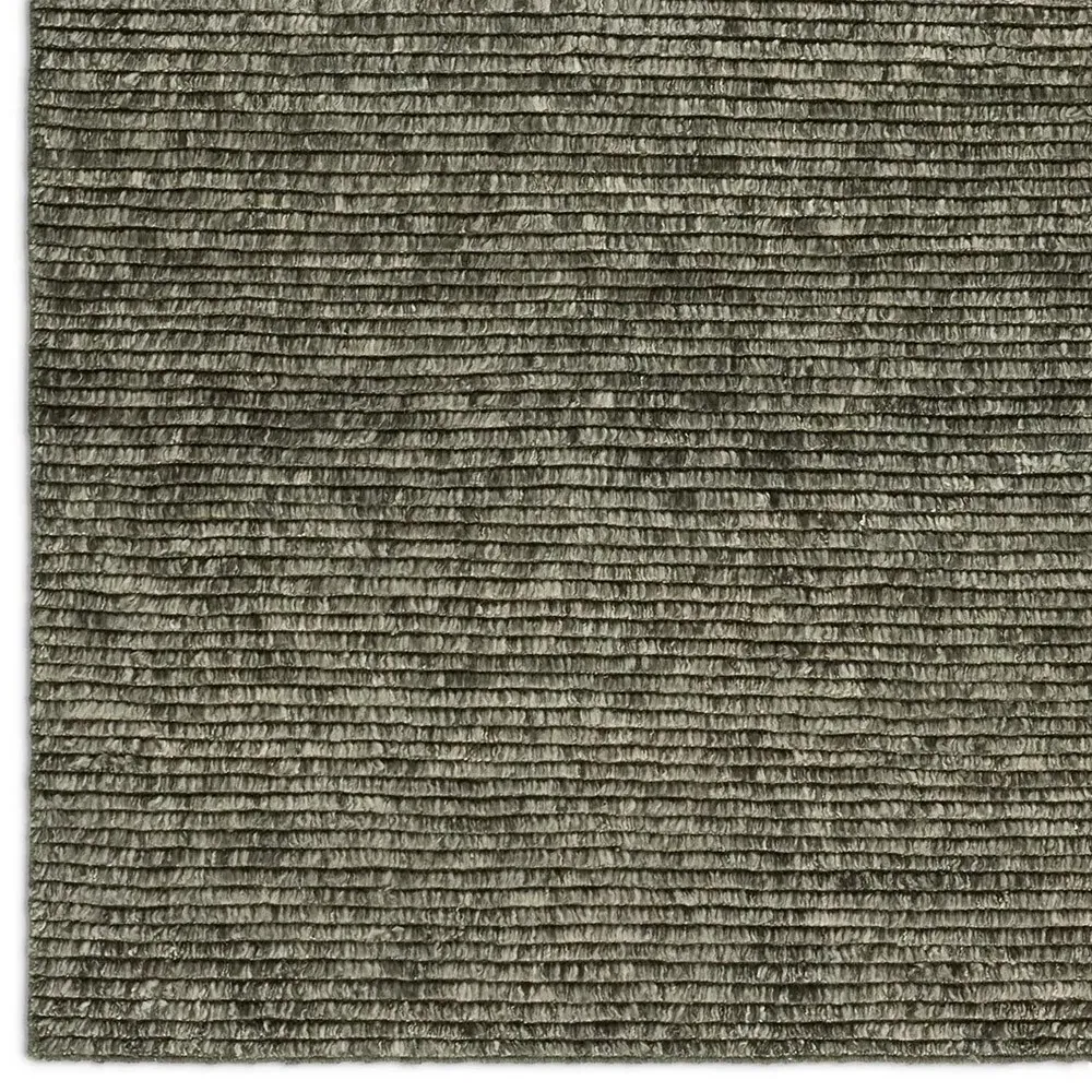 Aisla Hand Knotted Rug Sample - Green, Wool