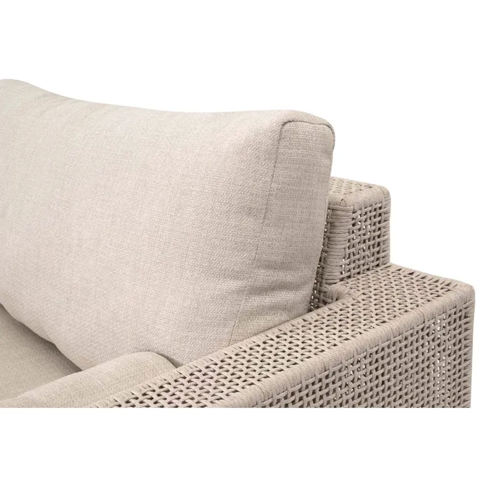 Alaina 90" Outdoor Sofa - Beige, Teak