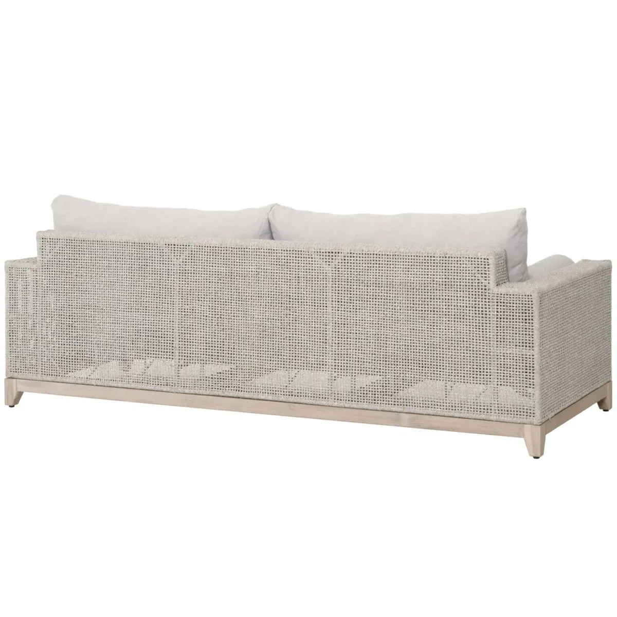 Alaina 90" Outdoor Sofa with Cushions - Grey, Teak