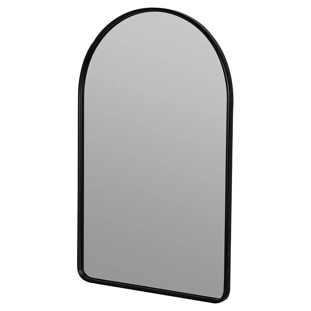 Alaina Arch Wall Mirror - Black, Metal