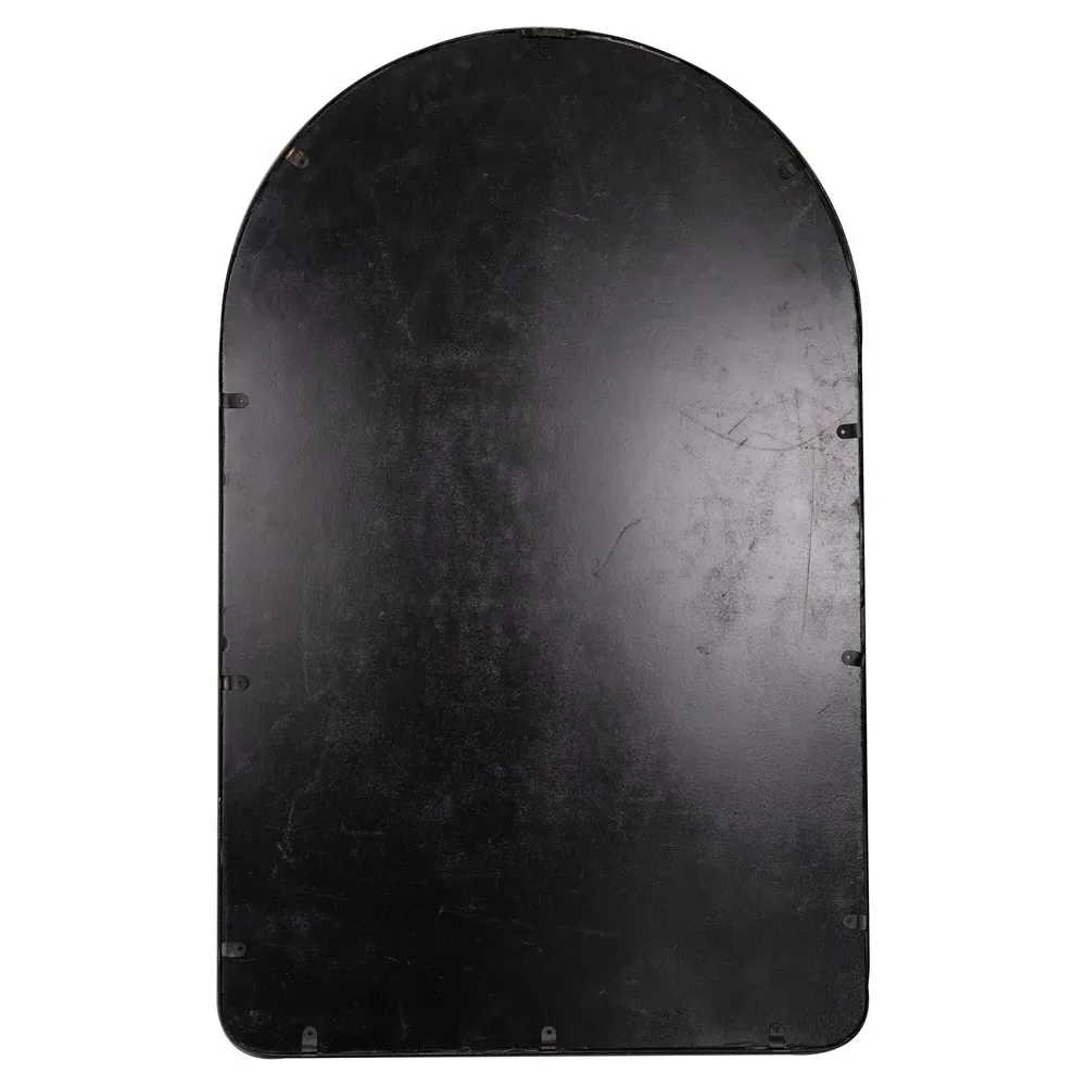 Alaina Arch Wall Mirror - Black, Metal