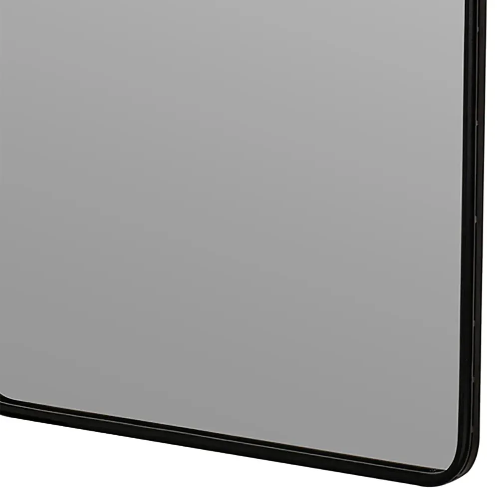 Alaina Arch Wall Mirror - Black, Metal