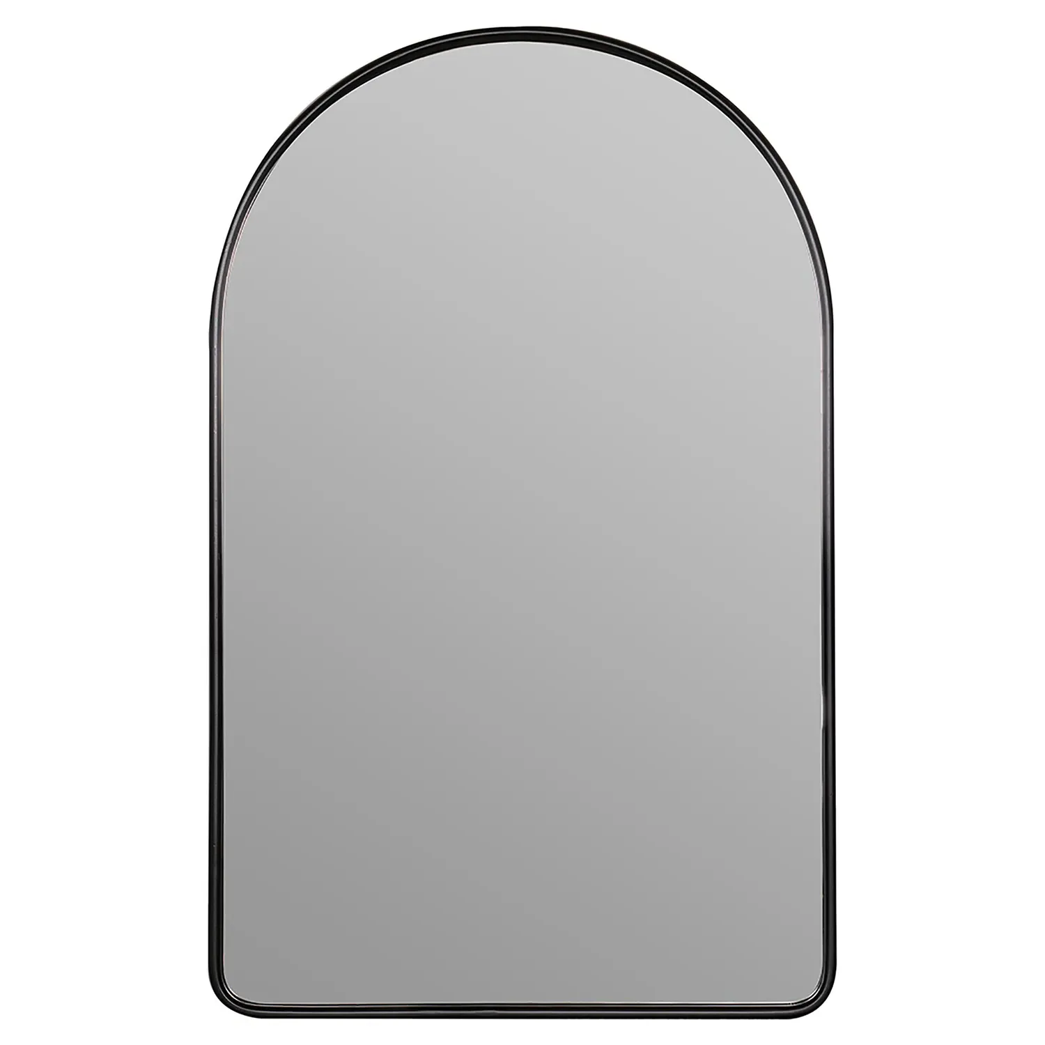 Alaina Arch Wall Mirror - Black, Metal image