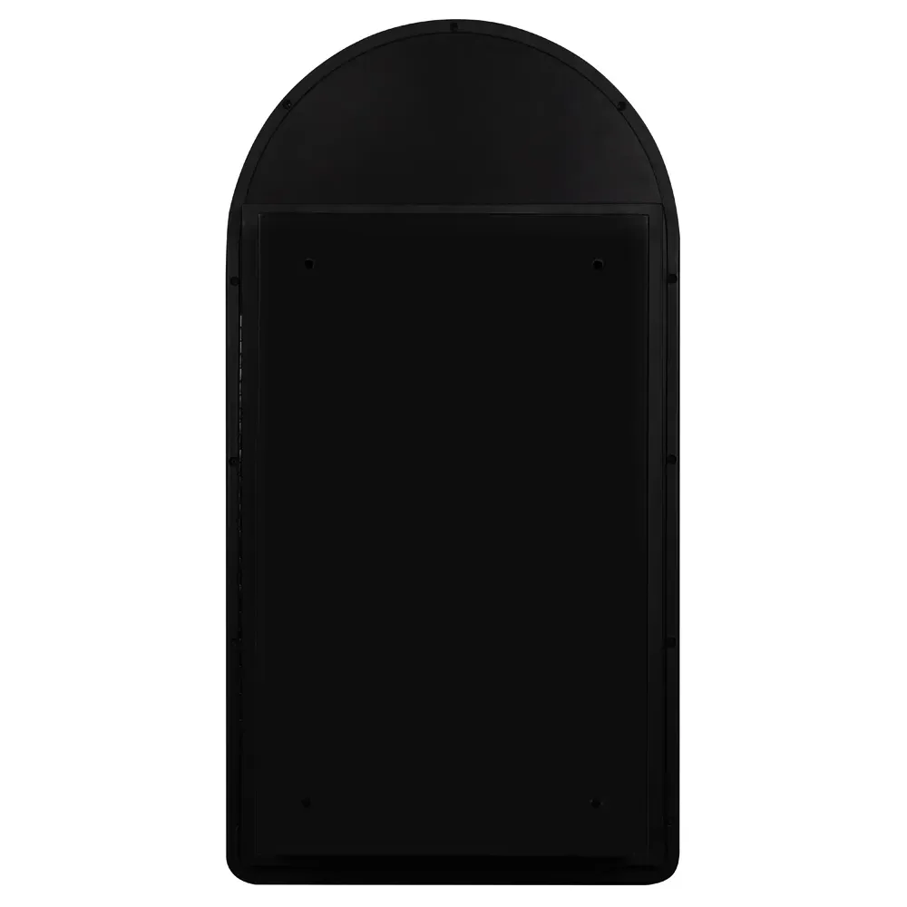 Alaina Arched Medicine Cabinet Mirror - Black, Metal