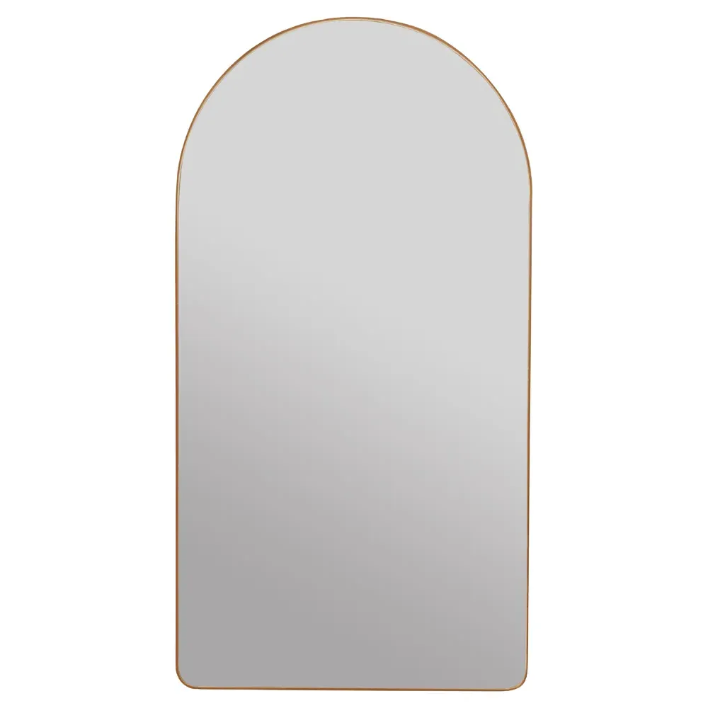 Alaina Arched Medicine Cabinet Mirror - Gold, Metal