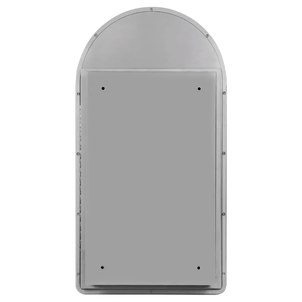 Alaina Arched Medicine Cabinet Mirror - Silver, Metal