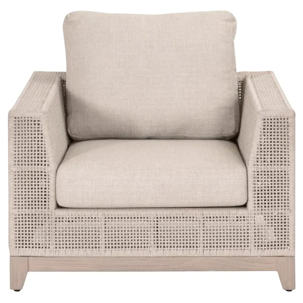 Alaina Outdoor Arm Chair - Beige, Teak