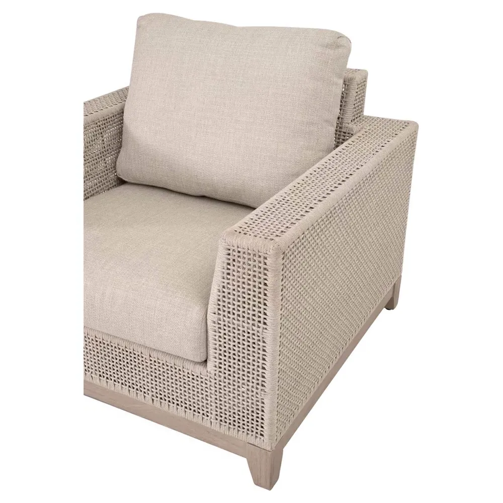 Alaina Outdoor Arm Chair - Beige, Teak