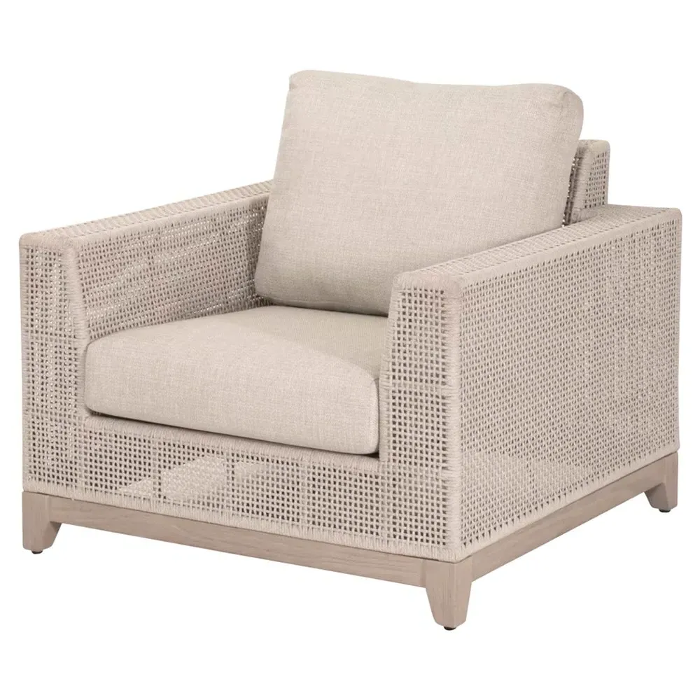 Alaina Outdoor Arm Chair - Beige, Teak