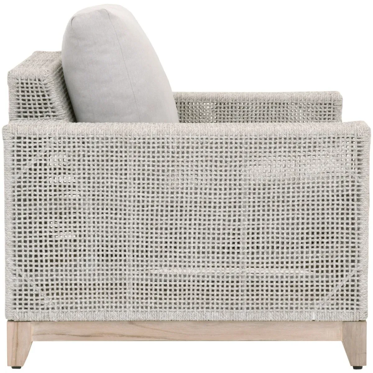 Alaina Outdoor Arm Chair with Cushions - Grey, Teak