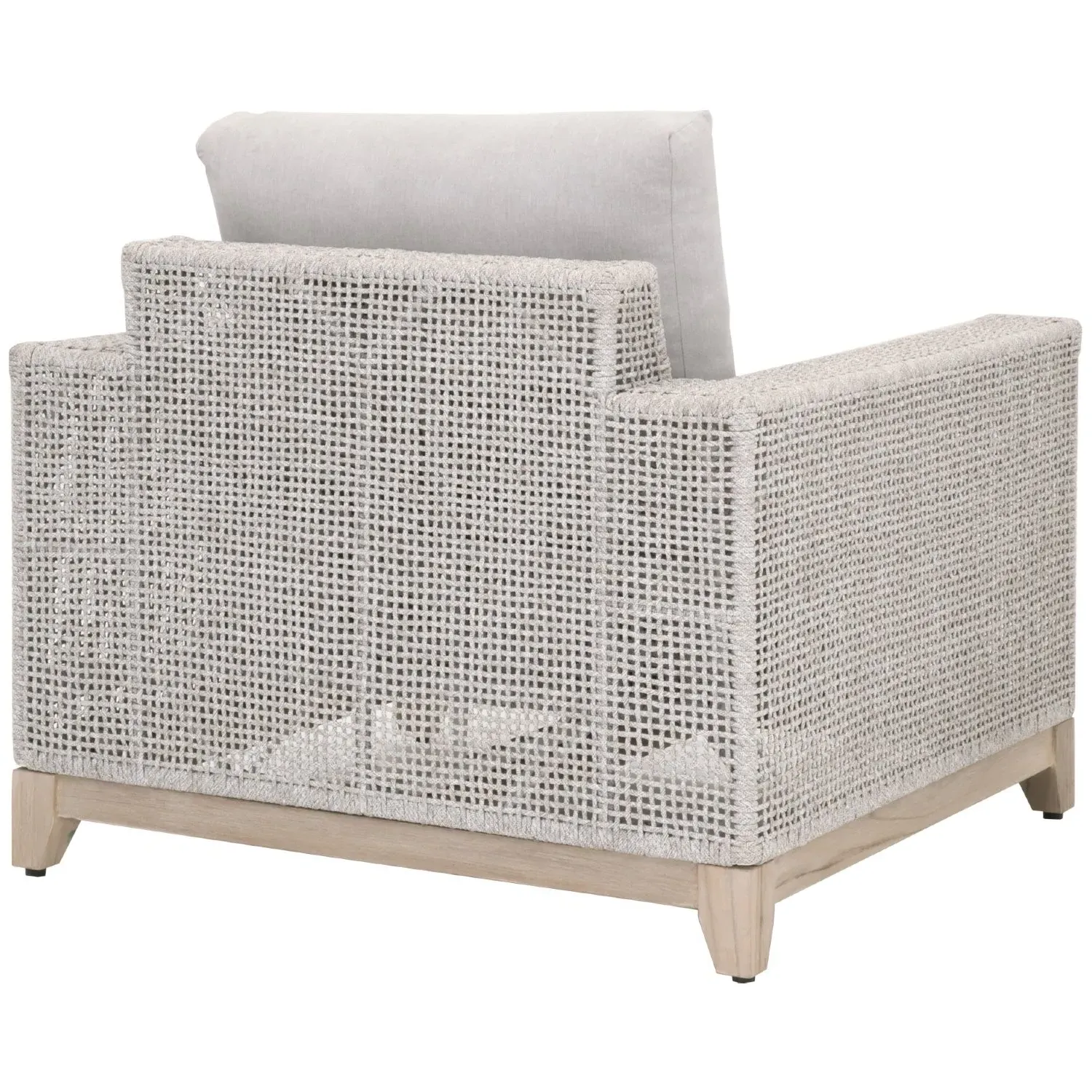 Alaina Outdoor Arm Chair with Cushions - Grey, Teak