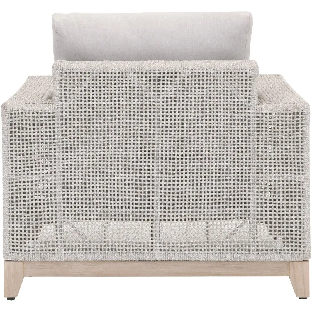 Alaina Outdoor Arm Chair with Cushions - Grey, Teak