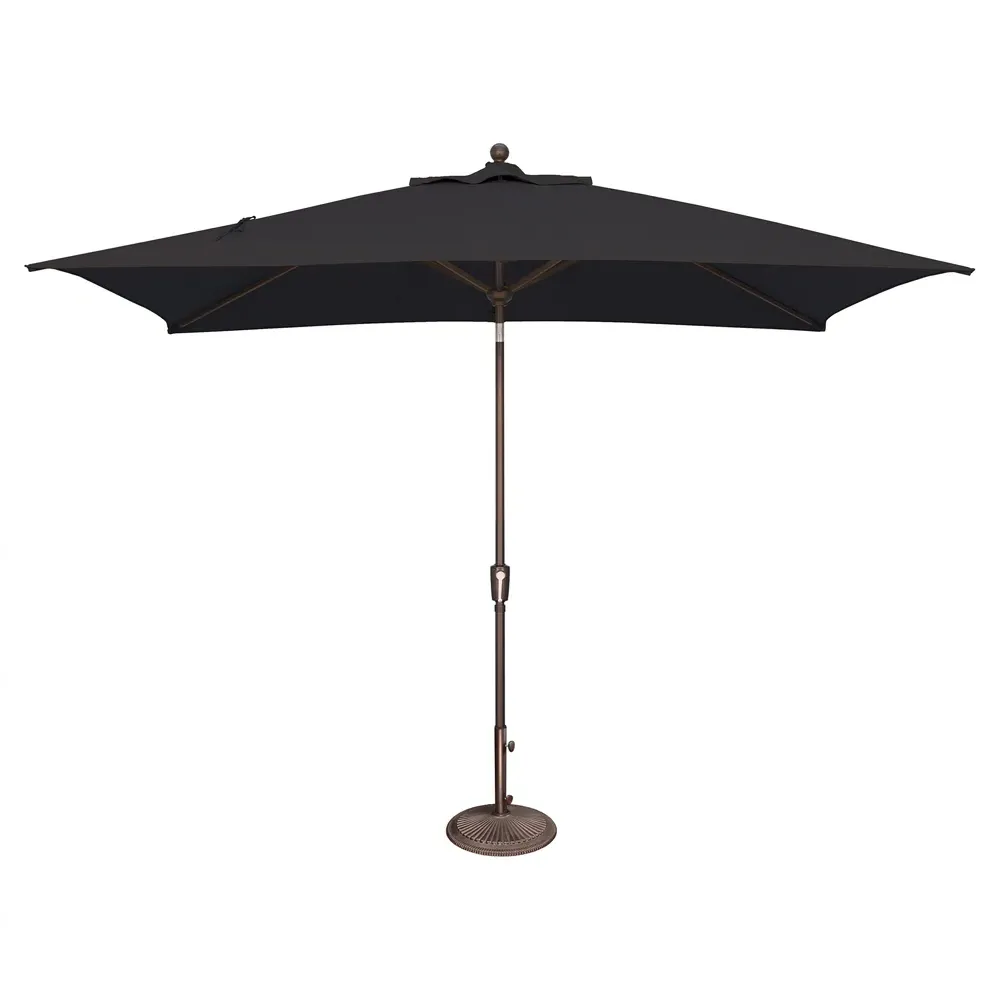 Alaina Outdoor Umbrella - Black, Sunbrella