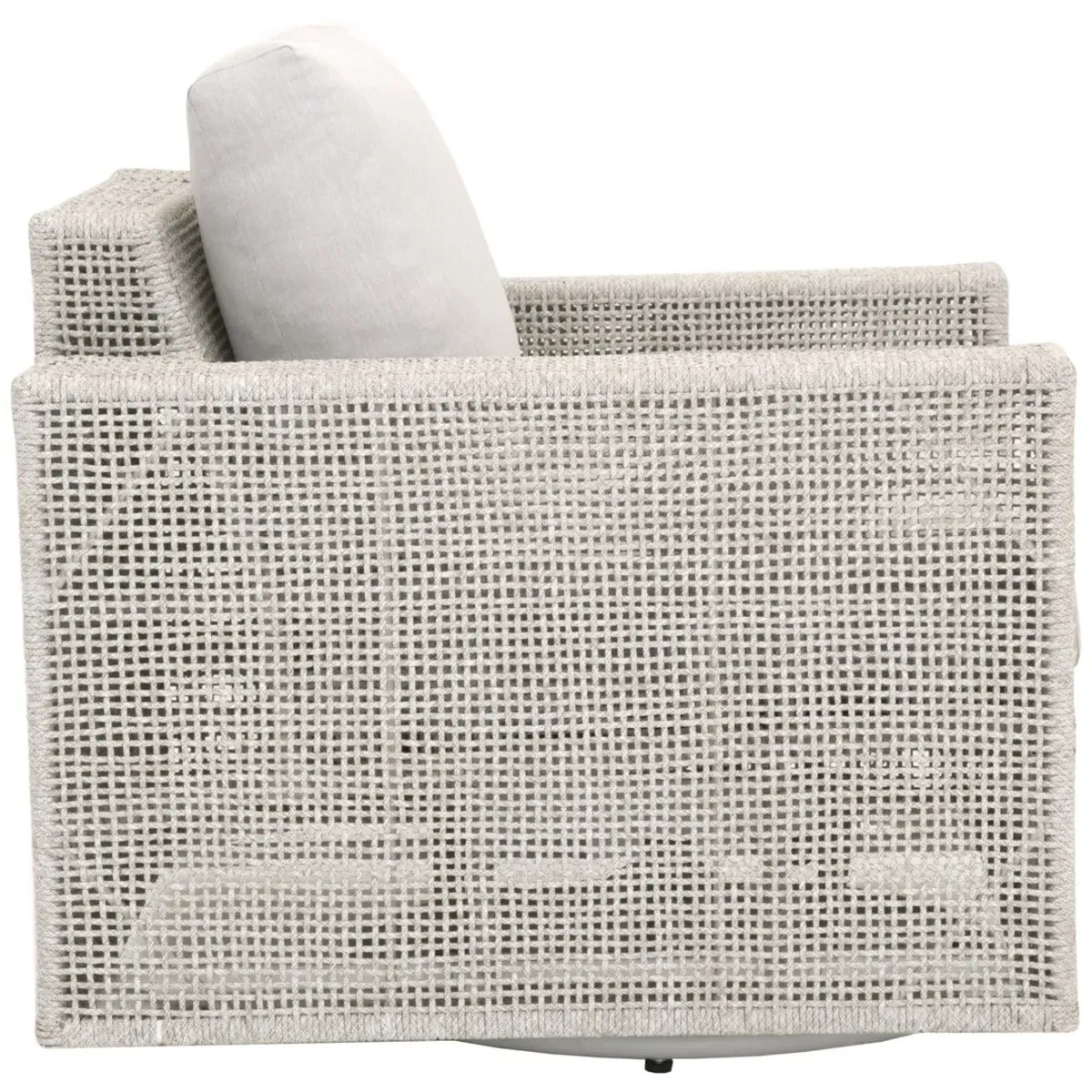 Alaina Swivel Rocker Arm Chair with Cushions - Grey, Aluminum