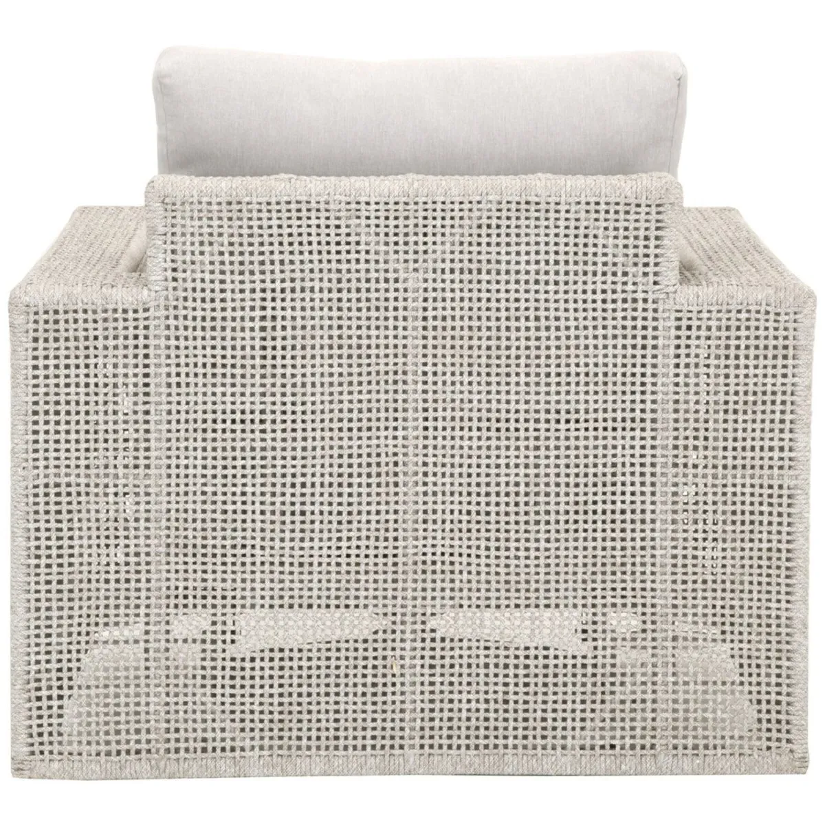 Alaina Swivel Rocker Arm Chair with Cushions - Grey, Aluminum