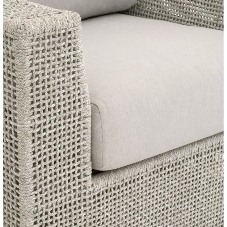 Alaina Swivel Rocker Arm Chair with Cushions - Grey, Aluminum