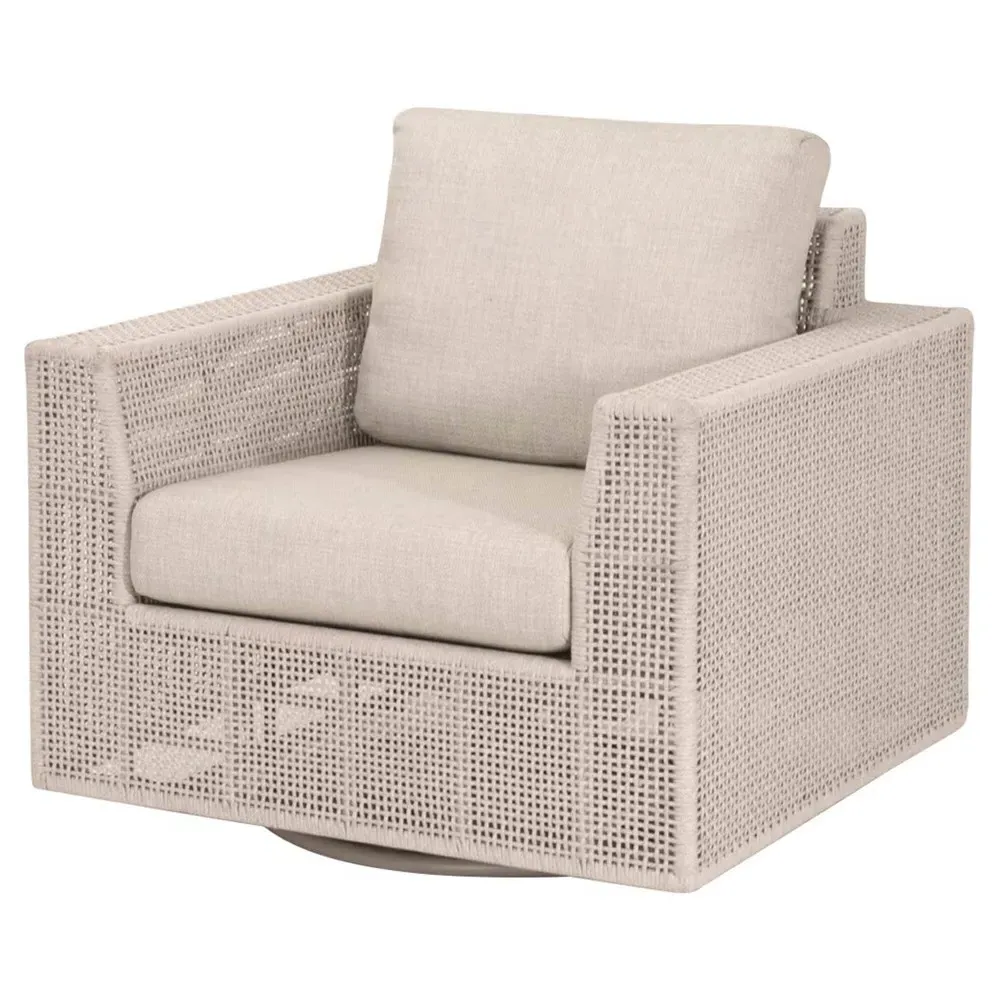 Alaina Swivel Rocker Outdoor Chair - Beige