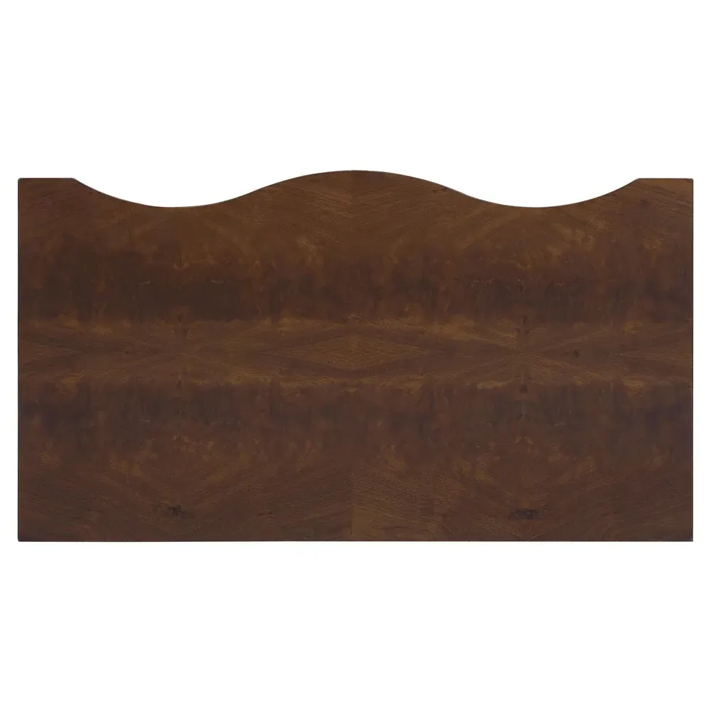 Alaine Curved Nightstand - Brown, Walnut