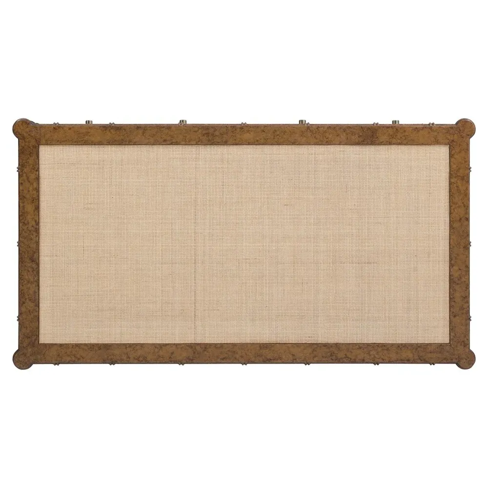 Alaine Desk with Woven Cane - Brown, Oak