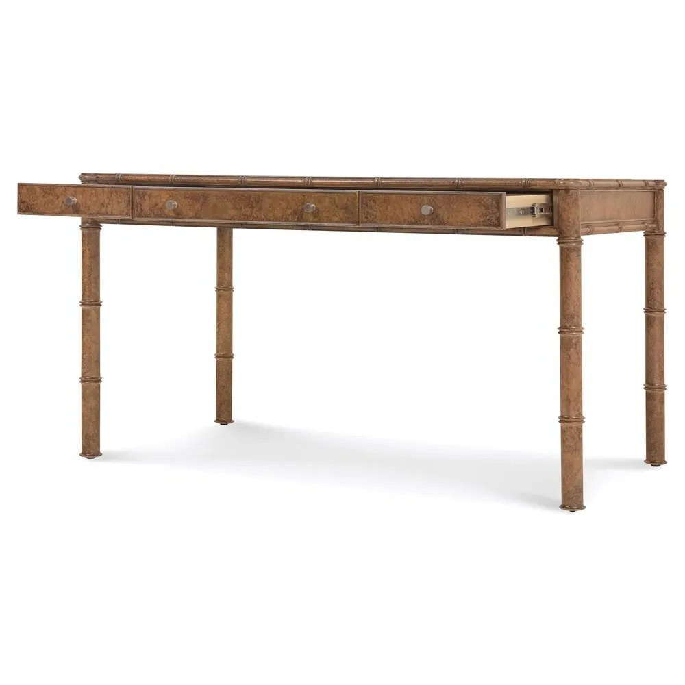 Alaine Desk with Woven Cane - Brown, Oak