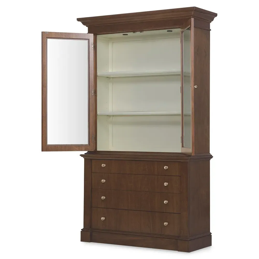 Alaine Display Cabinet - Brown, Walnut