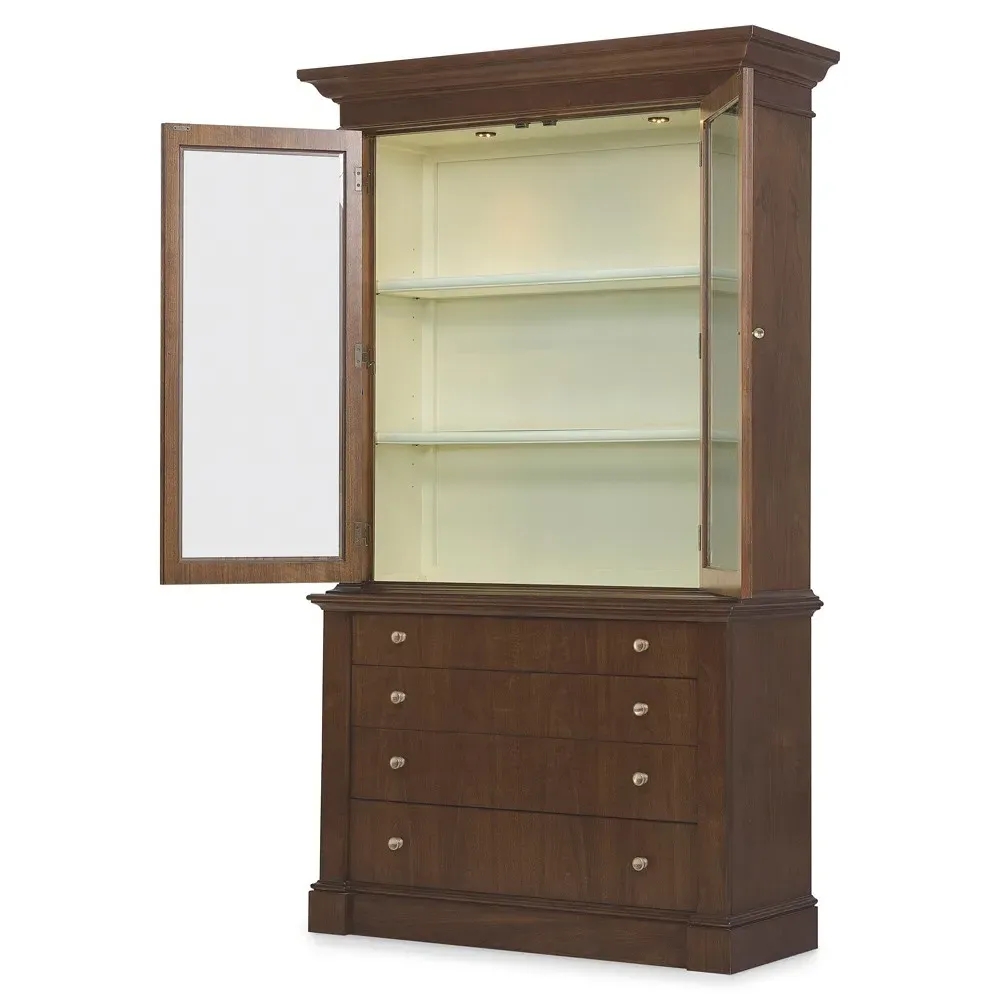 Alaine Display Cabinet - Brown, Walnut