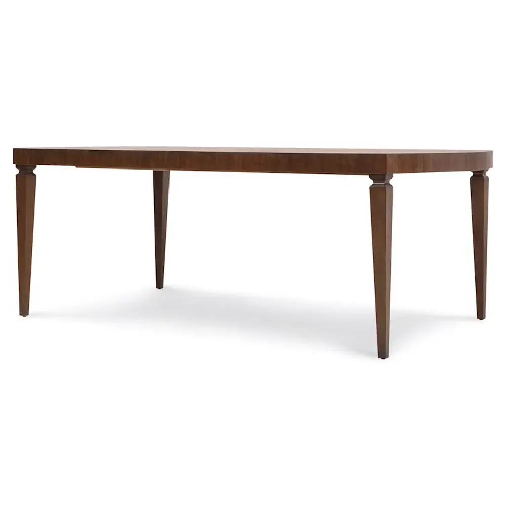 Alaine Extendable Rectangular Dining Table - Brown, Walnut