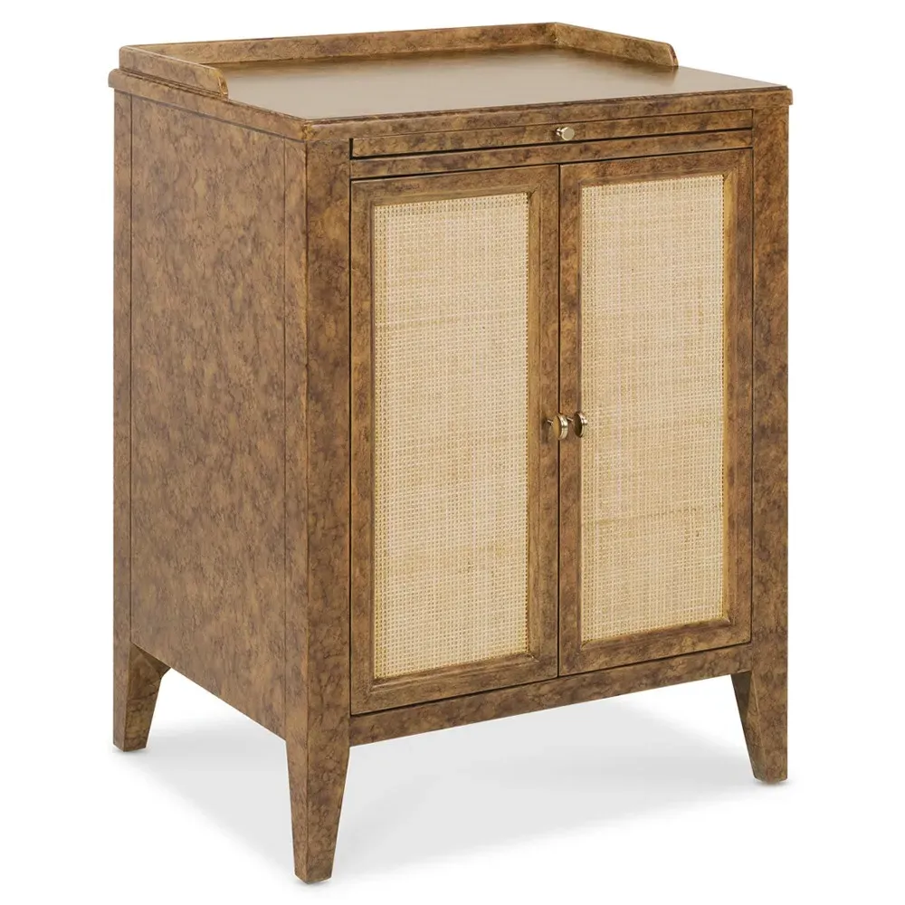 Alaine Nightstand - Brown, Cane