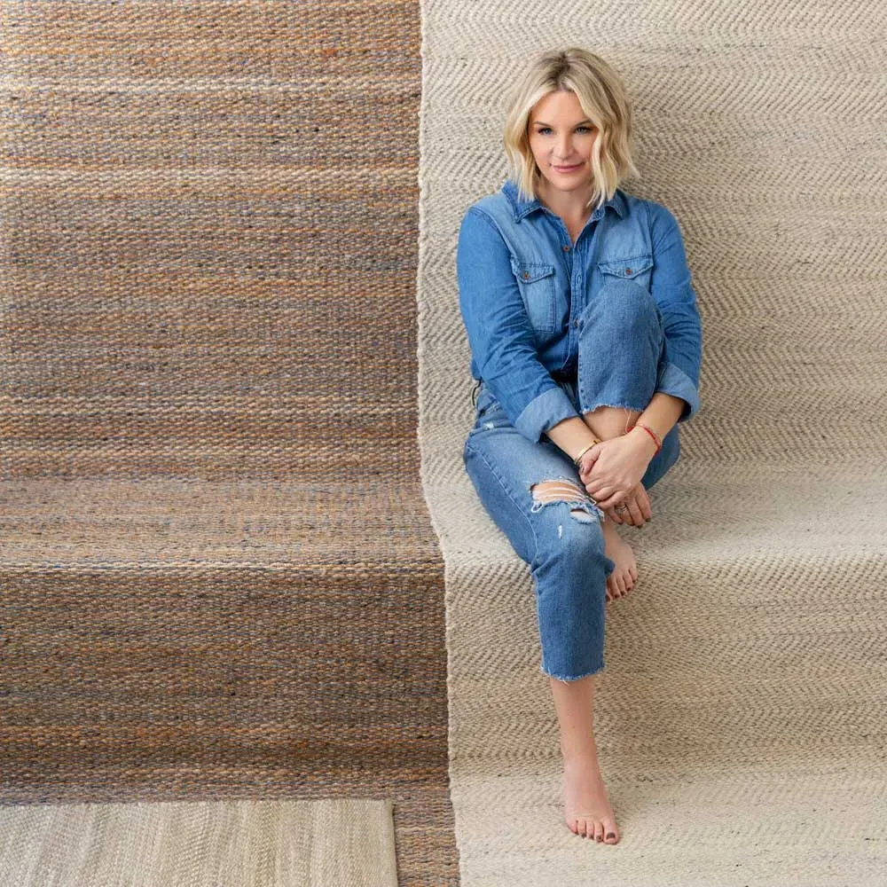 Alani Handwoven Rug - Off White, Jute