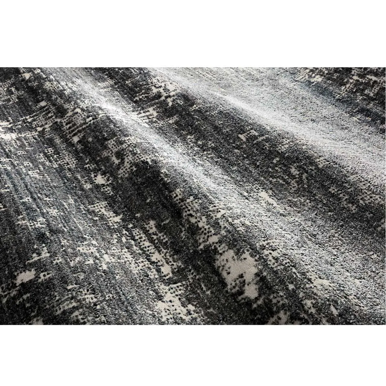 Alarisse Abstract Patterned Rug - Denim Grey