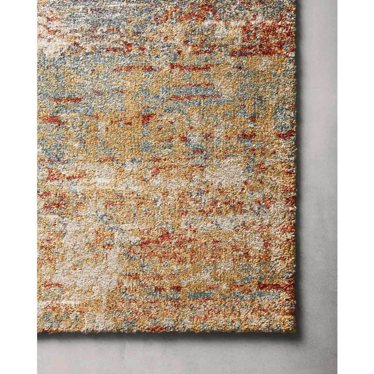 Alarisse Abstract Patterned Rug - Orange, Polypropylene