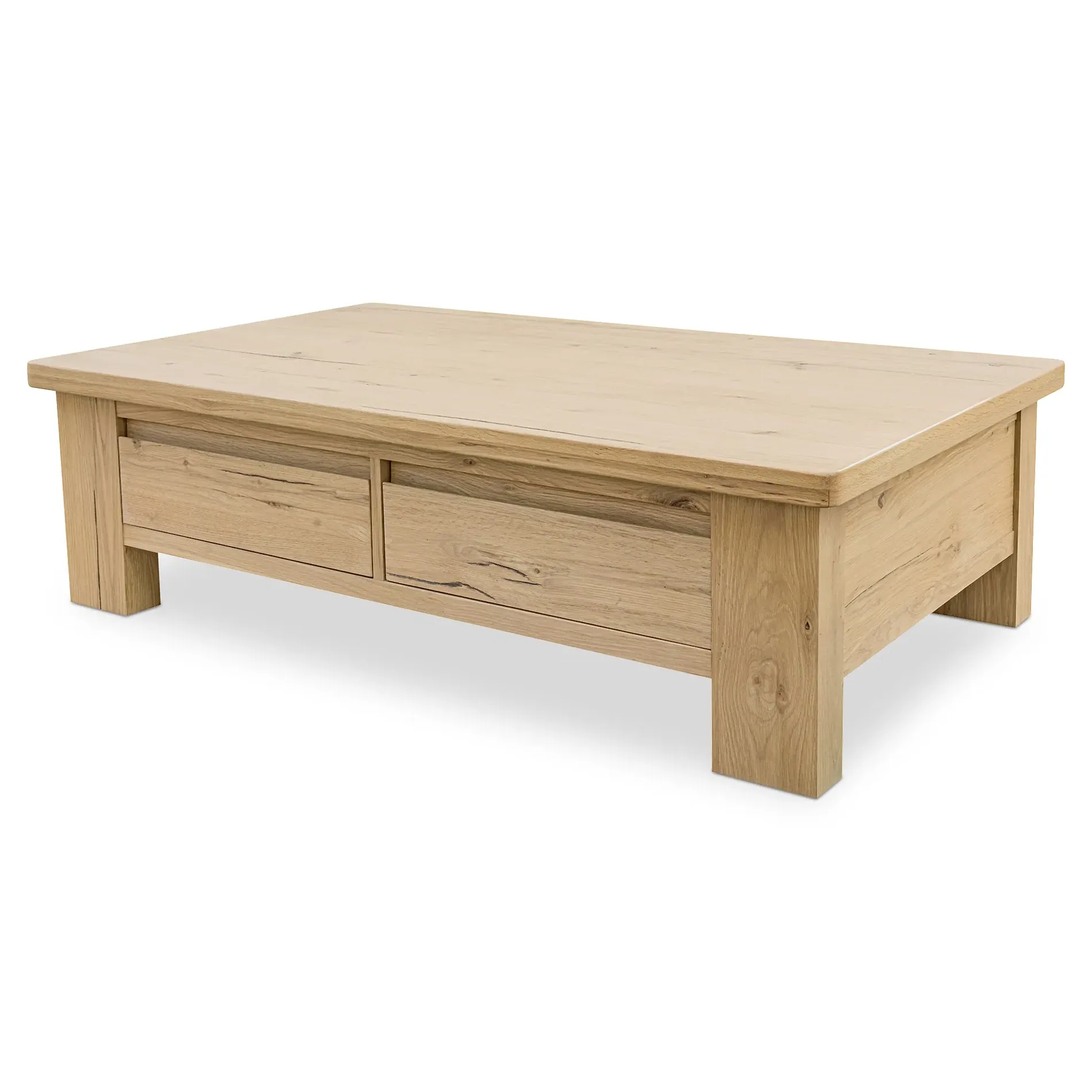 Alastair Rectangular Storage Coffee Table - Brown, Oak
