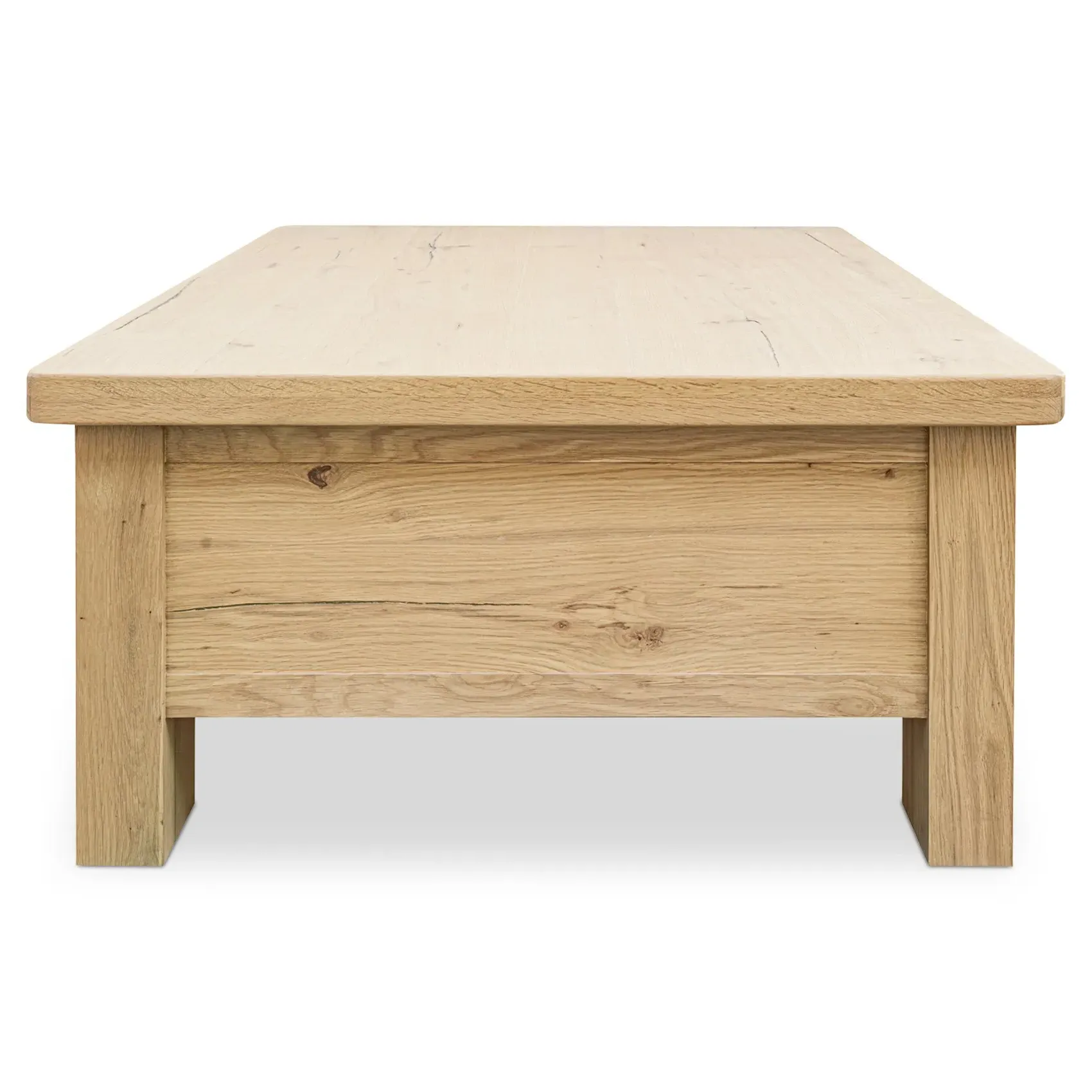 Alastair Rectangular Storage Coffee Table - Brown, Oak