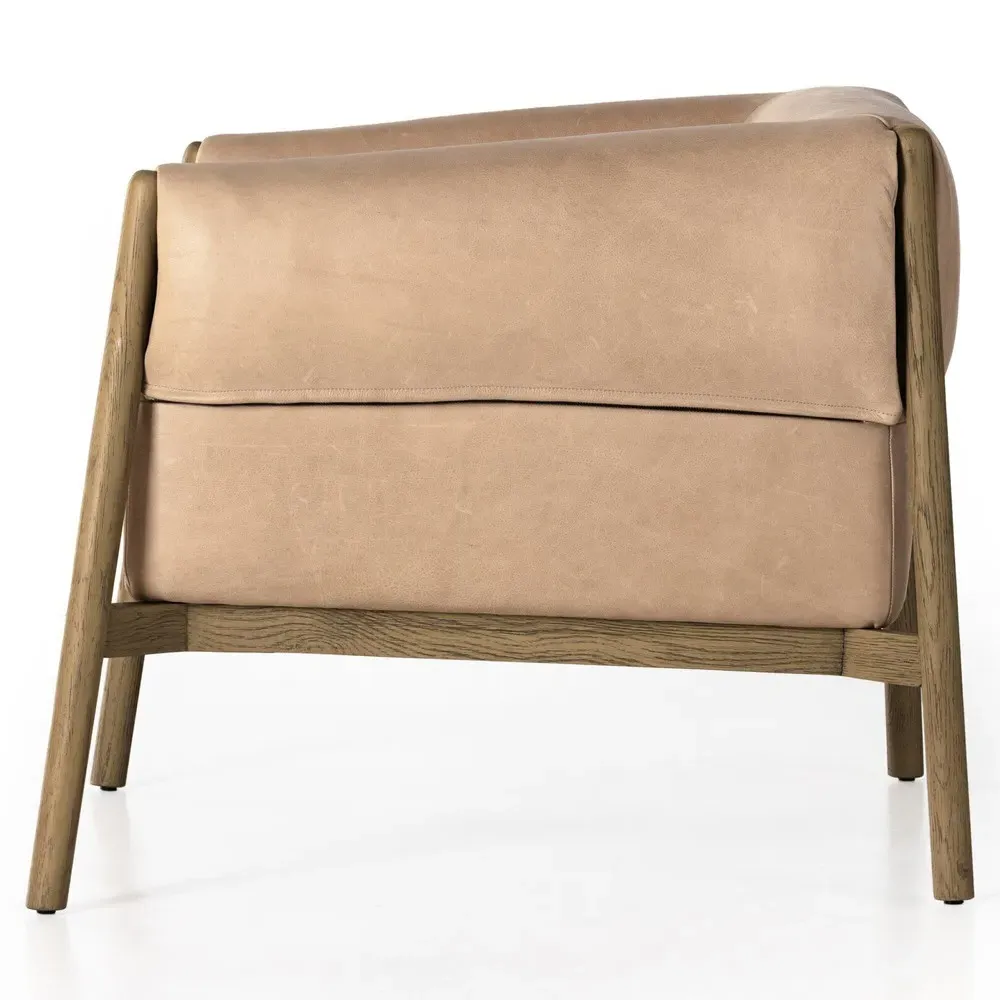 Alba Arm Chair - Beige, Oak