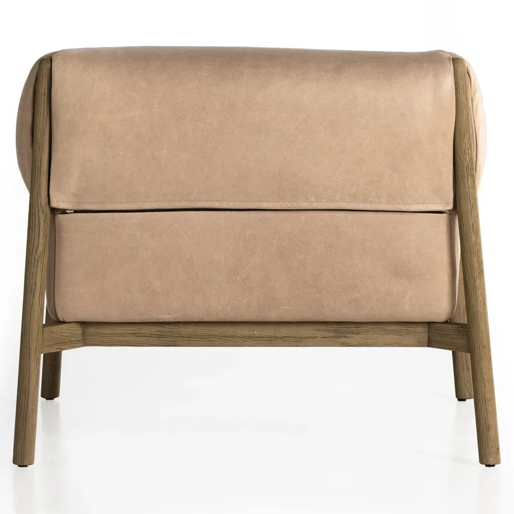 Alba Arm Chair - Beige, Oak