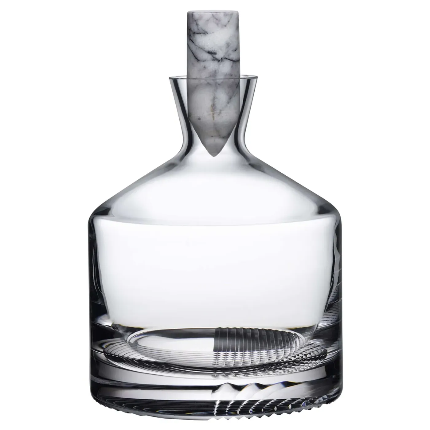 Alba Clear Crystal Whiskey Glass and Decanter Set - Clear
