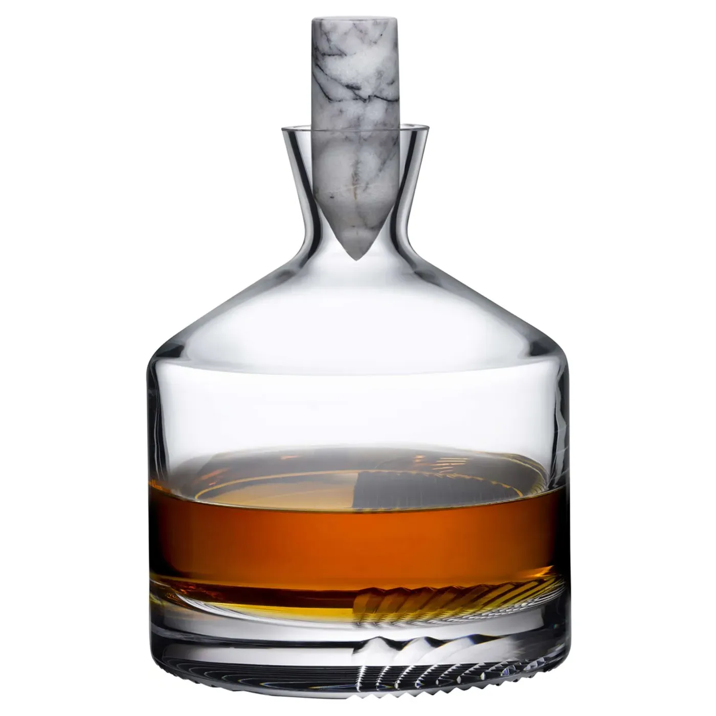 Alba Clear Crystal Whiskey Glass and Decanter Set - Clear