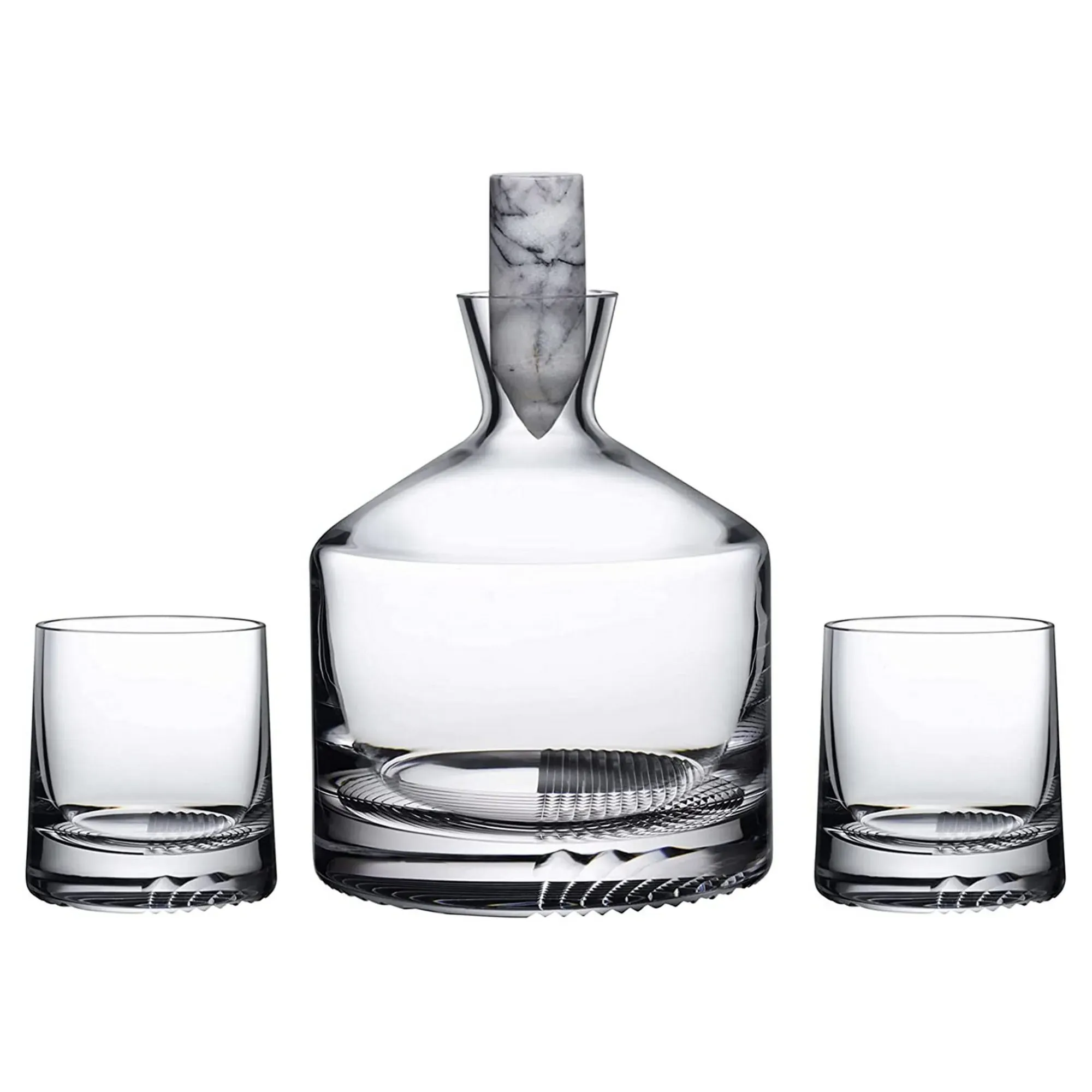 Alba Clear Crystal Whiskey Glass and Decanter Set - Clear image