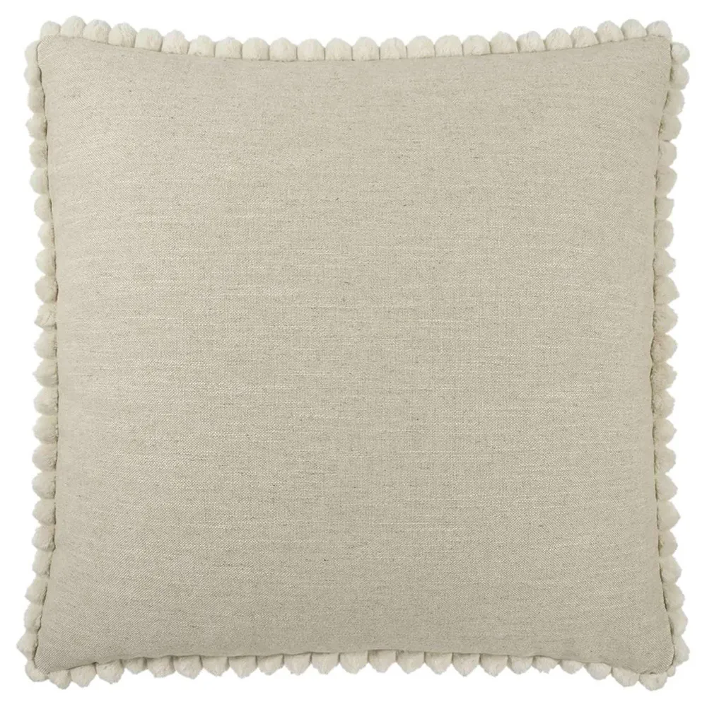 Alba Decorative Pom Throw Pillow - Beige