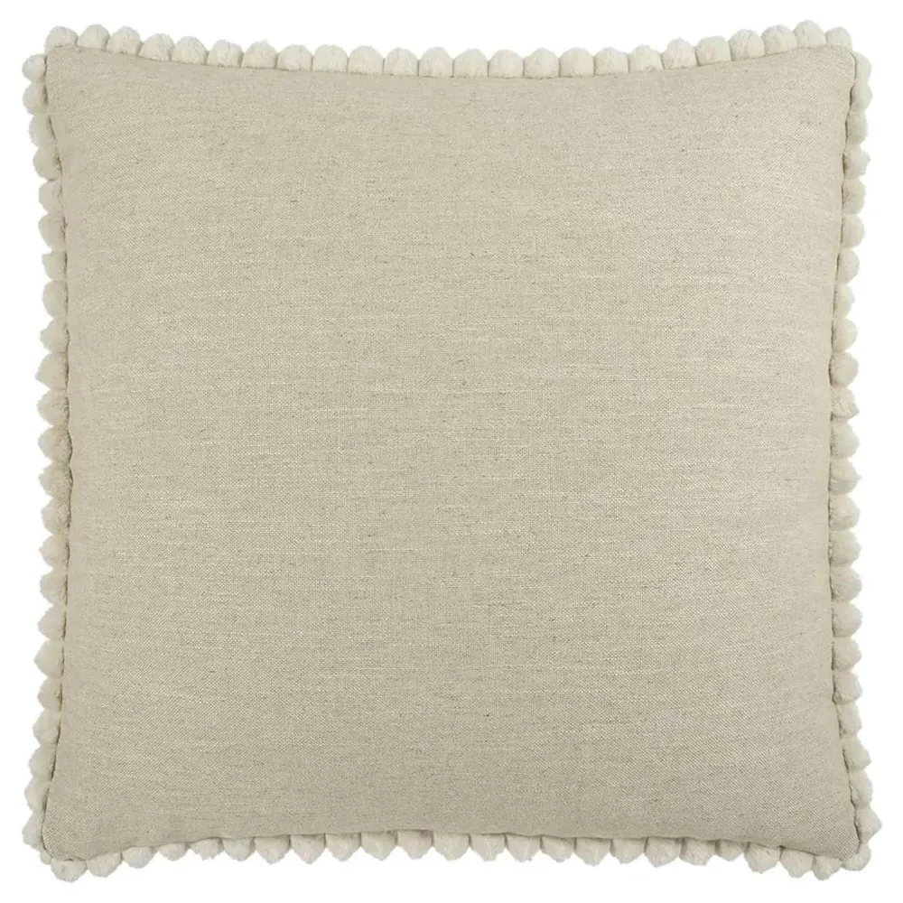 Alba Decorative Pom Throw Pillow - Beige