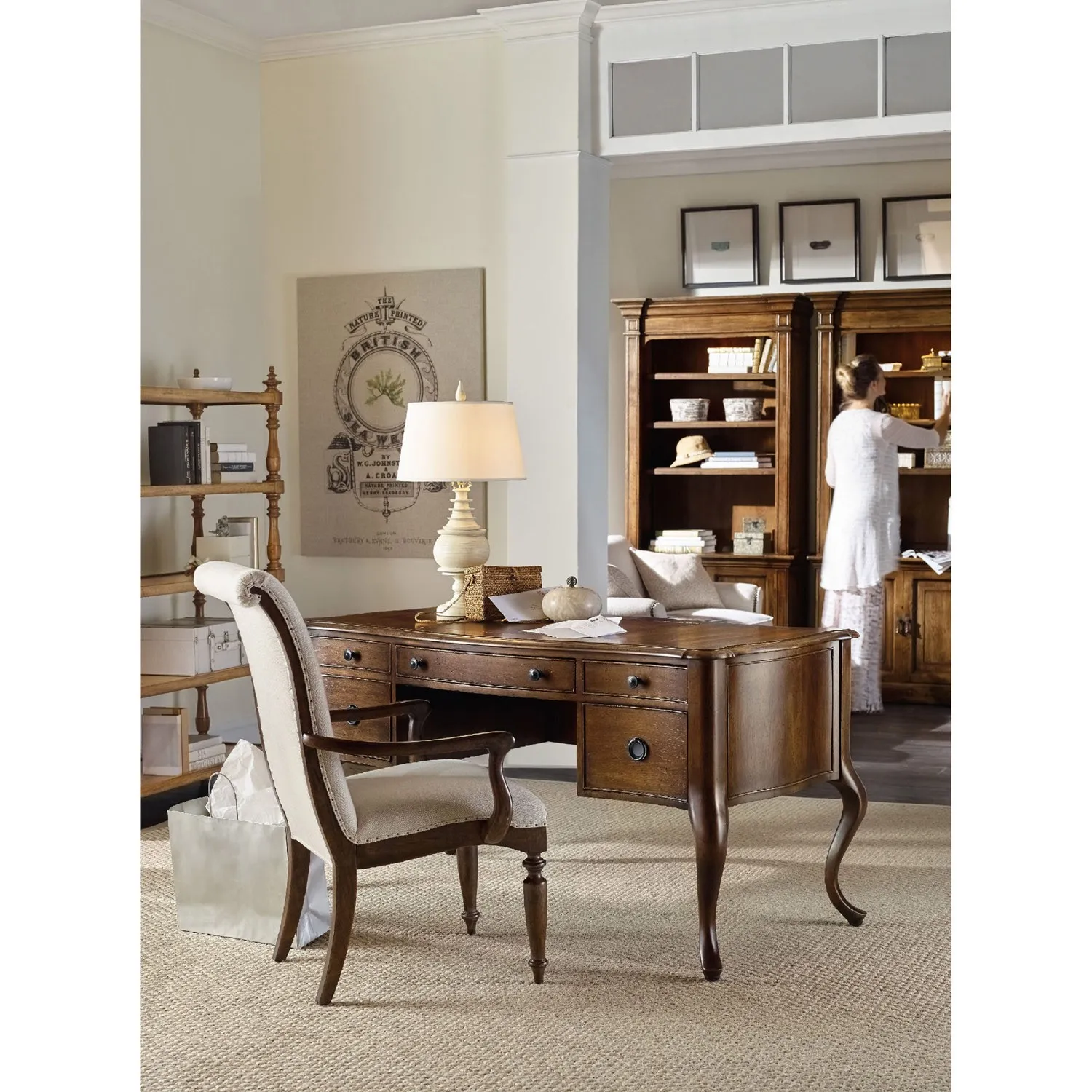 Alban Dining Chair - Beige, Pecan