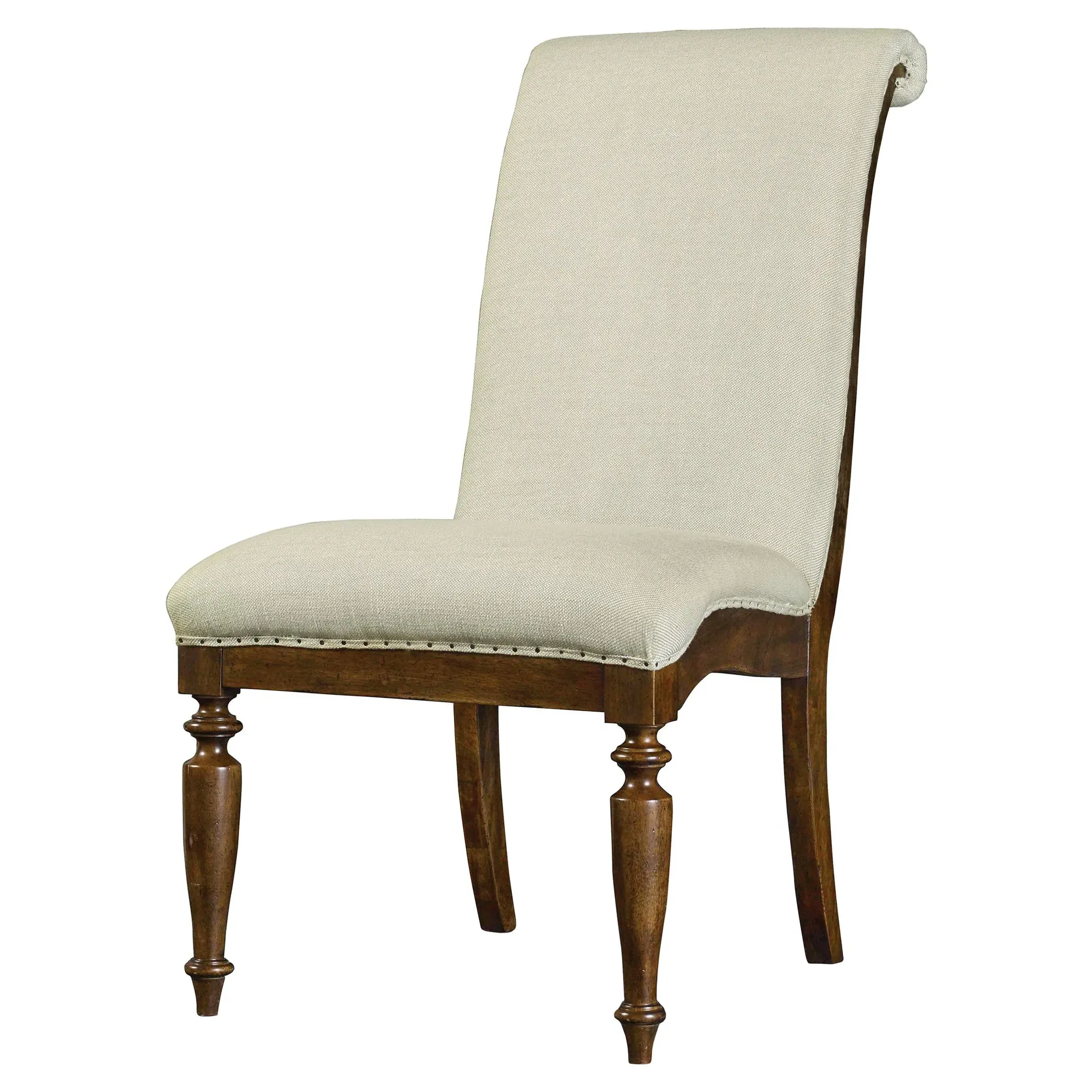 Alban Dining Chair - Beige, Pecan