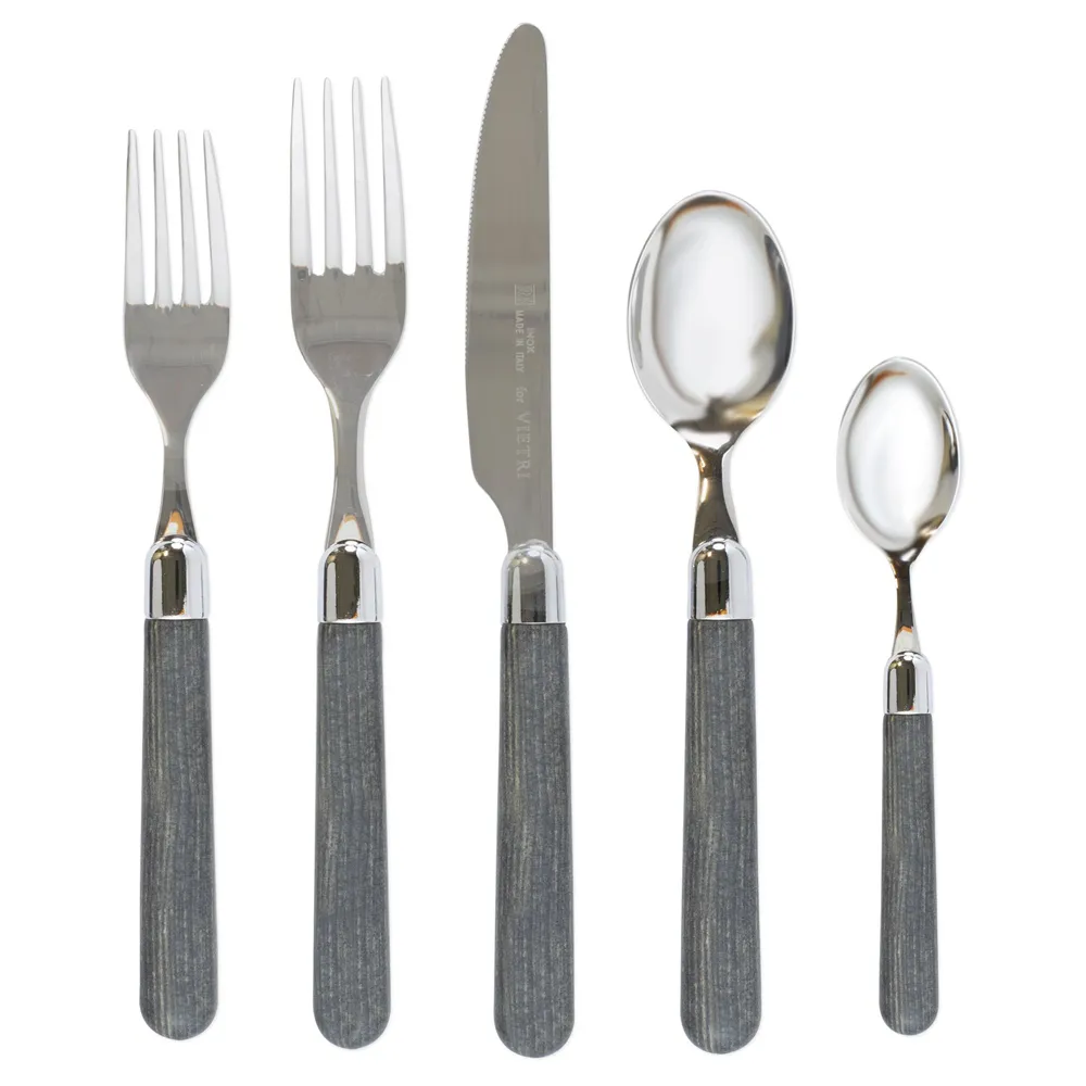 Albero 5 Piece Flatware Set - Grey, Wood image