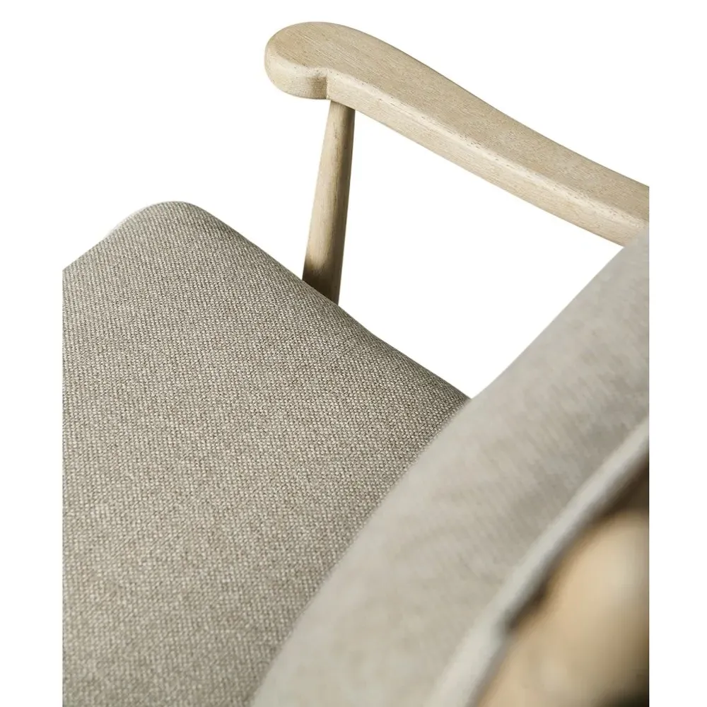 Albertine Dining Arm Chair - Oatmeal, Light Oak